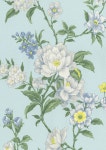 현대벽지 큐티에(Qtie) 1099-2 1롤(5평) 피오니가든 블루 : 우리벽지