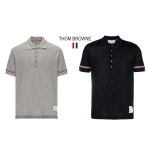 THOM BROWNE 톰브라운 RWB 트리밍 슬리브 폴로 셔츠 MJP193A J0129 : 러브 그란데