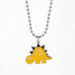 KIDS 써지컬스틸 미아방지 공룡 체인 목걸이 212K 옐로우 유아동 각인 맥시마프로젝트 : 맥시마프로젝트