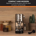 Krups Divine 스테인리스 스틸 에스프레소 메이커 탬퍼 한 번에 2컵  컵 워머 우유 거품 봉a0164 : 바다와숲