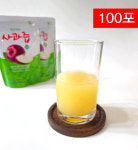 강원도 평창 부사 100% 저온착즙 사과즙 120ml 100포 : 평창사과 사드래농원