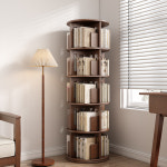 회전 책장 원목 책꽂이 미니 코너 인테리어 가정 독서 수납 그림책 선반 바닥 스탠딩 : 하우지엄