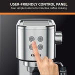 Krups Divine 스테인리스 스틸 에스프레소 메이커 탬퍼 한 번에 2컵  컵 워머 우유 거품 봉a0164 : 바다와숲