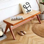 원목 벤치 식탁 의자 수납 현관 2인 3인 등나무 북유럽 중세 튼튼한 침대 아침 식사 의 : 하우지엄