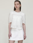 [ U I J I ] Double Pintuck Blouse IVORY : UIJI