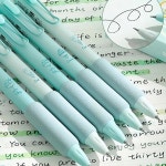 치즈 민트 젤 펜 및 하이라이터 글쓰기용 볼포인트 블랙 잉크 컬러 F7456, 4 개 : 세계로셀렉션