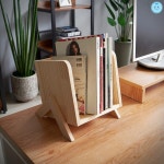 심플 잡지꽂이 원목책꽂이미니책꽂이 책선반 사무용책꽂이 디자인책꽂이 책상정리 스탠드책꽂이 책꽂이 : 리빙냥