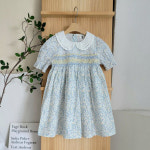 하나코코 유아동 키즈 반팔 스모크플라워원피스 : 프롬비오비