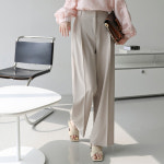 여성 여름 2단 후크 와이드 슬랙스 투턱 쿨 썸머 팬츠 H6071 : 투엠케이