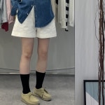 드봉 코튼 숏 밴딩 프리 팬츠 : 희노니