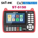 Satlink ST5150 DVBS2 DVBTT2 DVBC 콤보 43 인치 LCD 화면 H265 디지털 위성 파인더 미터 Satfinder ws6933 kpt716ts : 글로벌바이에이블