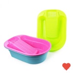 세탁용품 빨래판 겸용 컬러 대야 : foTHREEmart