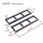 IC 소켓 48 핀 DIP 가공 라운드 슬리브 내부 0.5mm 관통  주석 5 개 : 십원물산