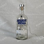 쿨화이트 LED 바 인테리어 집들이선물 앱솔루트 보드카 700ml CW50 공병 조명 : 우드화이트