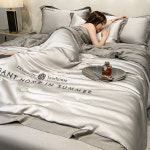 여름 이불 세트 라지킹 모달 침구 순면 차렵 얼음 실크 에어컨 시원한 피스 기계 세탁 가 : 하우지엄