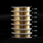 팔찌 목걸이 DIY 주얼리 제작용 황동 구리선 실버 골드 로즈 골드 1 롤 02 025 03 04 05 06 07mm : 인터바이스토어
