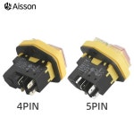 YH02-A 전자기 스위치 공작 기계 장비용 푸시 단추 방수 패널 110V 8A 220V 15A 4 핀 5 핀 : 십원물산