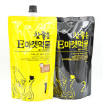 참좋은이마켓오징어먹물컬러트리트먼트500g+500g 대용량염색약 흰머리새치커버 헤어칼라크림 순한모발제품 미용실 : 헤어미투
