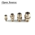 튜브 OD 4 6 8 10 12mm  M5 18 14 38 12 BSP 수나사 공압식 퀵 스크류 파이프 피팅 PC : 글로벌바이에이블