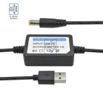 USB 충전 전원 공급 장치 승압 케이블 DC 5V  9V12V 1A 21x55mm 승압 동글 어댑터 승압 구성 요소가 있는 USB 케이블 : 월드오프마켓