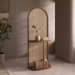 라탄 파티션 칸막이 우드 간살 병풍 카페 아치형 튼튼한 나무 등 스크린 거실 입구 침실 : 하우지엄