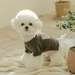 하즈펫 코지 스판 강아지 티셔츠 브라운 댕그르르 원피스 드레스 : 하즈펫