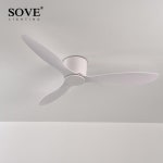 SOVE 소브 실링팬 모던 낮은 천장 실링팬 선풍기 원격 제어 심플한 가정용 조명 없음 DC 30W 220V : 가인해외직구