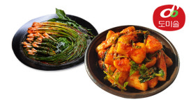 [도미솔] 박미희 총각김치 2kg+파김치 1kg : 아이앤제이인터내셔널