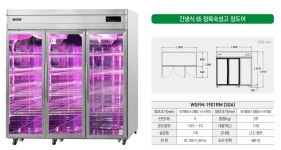 우성냉장고 65박스 고기숙성고 간냉식 샷시유리문 디지털 WSFM-1901RM (6GA) : 리 마스터