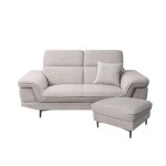 모던한 디자인 소파 세트 - 헤드레스트 포함 3인용 소파와 스툴 H5331 : 서울만물상점