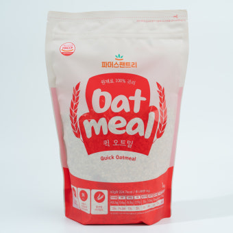 퀵 오트밀 2kg(1kg+1kg) 압착 눌린귀리 납작 포리지 오트밀 죽 이유식 : 파머스팬트리