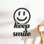 레트로 스마일 keep smile 인테리어 포인트 스티커 large : 코이핀즈