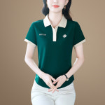 여자 카라 티셔츠 pk 반팔 여름 오버핏 옷깃 여성용 스타일 중 패션 소 캐주얼 다용도상 : 하우지엄