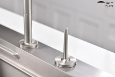 필로토 더죤테크 슈티에싱크397 니켈 2홀 주방 싱크대수전 : 원바스