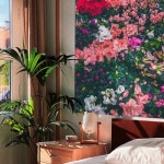 패브릭 포스터 P008 레드플라워 M 70x90cm : 천싸요 패브릭