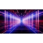 하이테크 첨단 미래 테크노 노래방 무대 배경 스튜디오 촬영 sf 복도 로비 룸 홀 방 파르텔 벽지 시트지 롤스크린 : 으뜸데코
