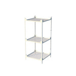 핸즈 데코 메쉬 철망 스틸 프레임 3단 수납 선반 랙 선반장 가로400x세로400  : 다원핸즈데코