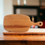 티크 나무 손잡이 라운드 우드 도마 소 : 주식회사대원코퍼레이션
