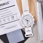 오메가 X 스와치 바이오세라믹 문스와치 미션 투 더 문페이즈 - 풀 문 SO33W700 42MM 시계 보호필름 워치쉘 부분 패키지 : 강철물고기