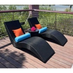 리조트 비치 썬베드 일광욕 태닝 의자 라탄 방수 펜션 : 제이앤상점