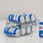 냉장고음료디스펜서 캔음료디스펜서 2단 냉장고턴테이블 보관홀더 정리대 수납 : 그린엘리펀트