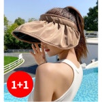 [1+1]팍스홈 돌돌이 썬캡+헤어밴드 다용도 활용 모자 : 팍스홈