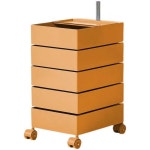 트롤리 수납장 이동식 서랍장 선반 트레이 정리함 5단 트롤리 화이트 : 망고플러스