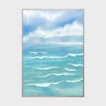 언제 바다에 갈까요 슬로우소다, 힐링이 되는 바다 그림 리미티드에디션 A2사이즈 판화 미드센츄리 여름 인테리어 추천 : 율화랑