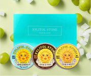 자일리톨 사탕 캔디 3종 세트 페퍼민트부스터 커피 레몬 선물 답례품 : 자일리톨 스톤