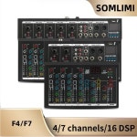 SOM 47 채널 믹서 F4F7 블루투스 USB 리버브 홈 스테이지 공연 라이브 방송 네트워크 노래 노래방 라이브 사운드 테이블 : 셀링바이스토어
