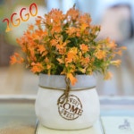 책상위 미니조화화분 20cm 테이블플랜테리어 물든꽃 단풍 가을분위기 : 이꼬컴퍼니 도매할인 직판장