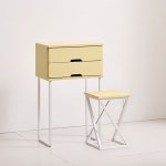 500 입식용 높은 2단서랍 작은 화장대 의자포함 화장대세트 QKOMD : Quokka