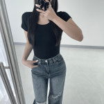 파스텔 슬림 타이트 핏 데일리 이너 반팔 티셔츠 13컬러 : 글램핏 GLAMFIT