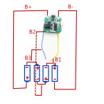 4s Bms 스크루 드라이버 리튬 이온 배터리 보관 박스 케이스 16.8v 회로 기판 PCBA DC 커넥터 18650 홀더 : moduen market